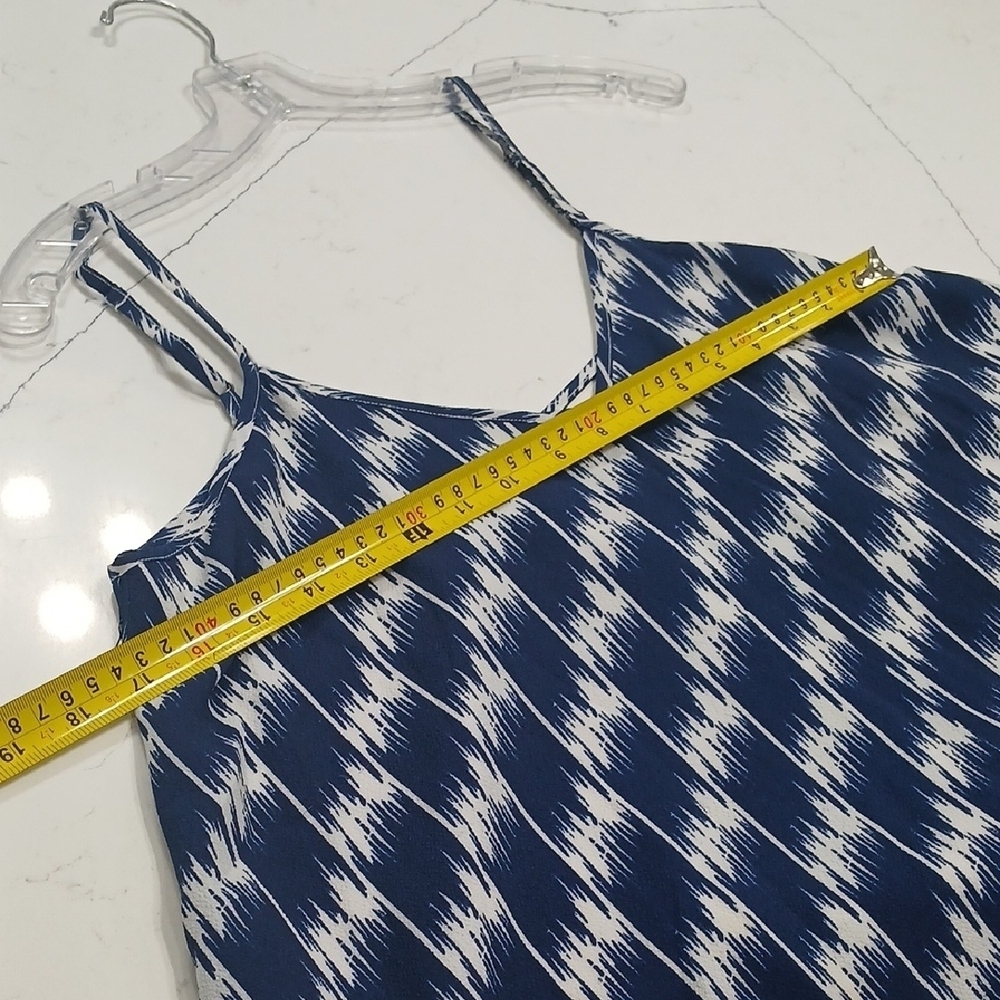 Mini Sun Dress Navy And White Desing, Sz Small, Flowy Ovesized, Gentle Used. - Picture 7 of 8